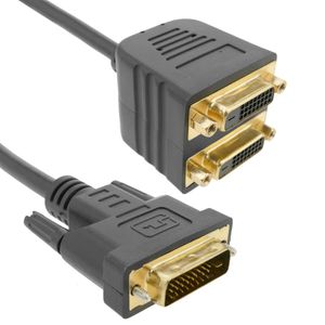 Cable duplicador pasivo de 1 DVI a 2 DVI