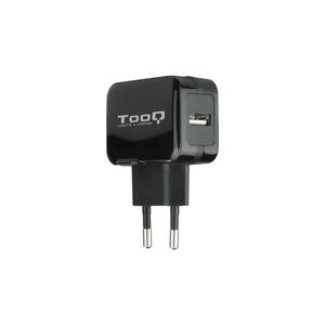 Cargador con USB de 5V y 2.4A color negro TooQ TQWC-1S01
